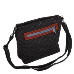 Tibetische Handtasche crossbody Tharpa Khorlo dunkelgrau