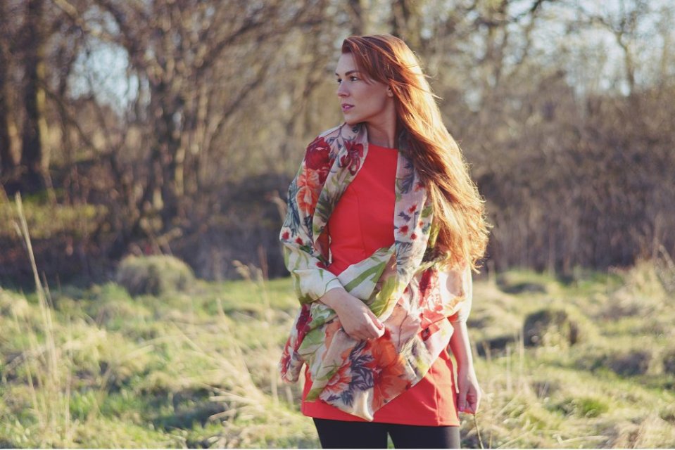 Kašmírske vlnené pašmíny s potlačou