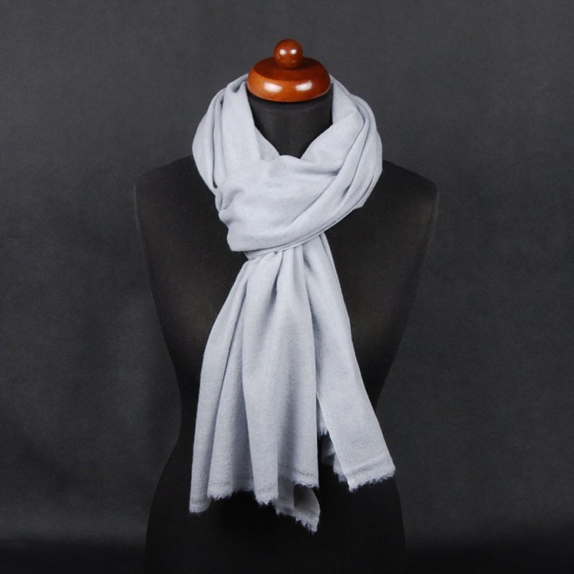 100% kašmírová šála velká šedá