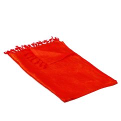 Hedvábná šála z Váránasí červeno-oranžová