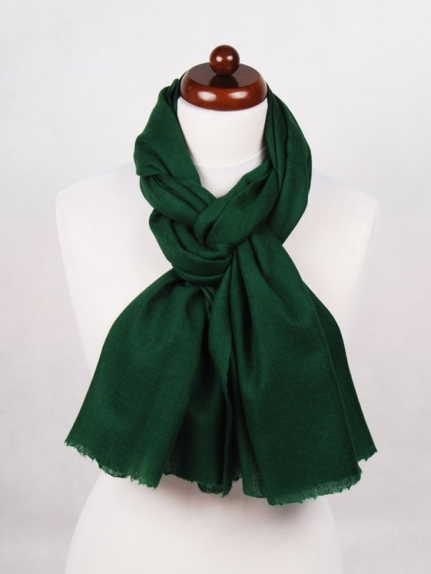 Pashmina-Wollschal Self dunkelgrün