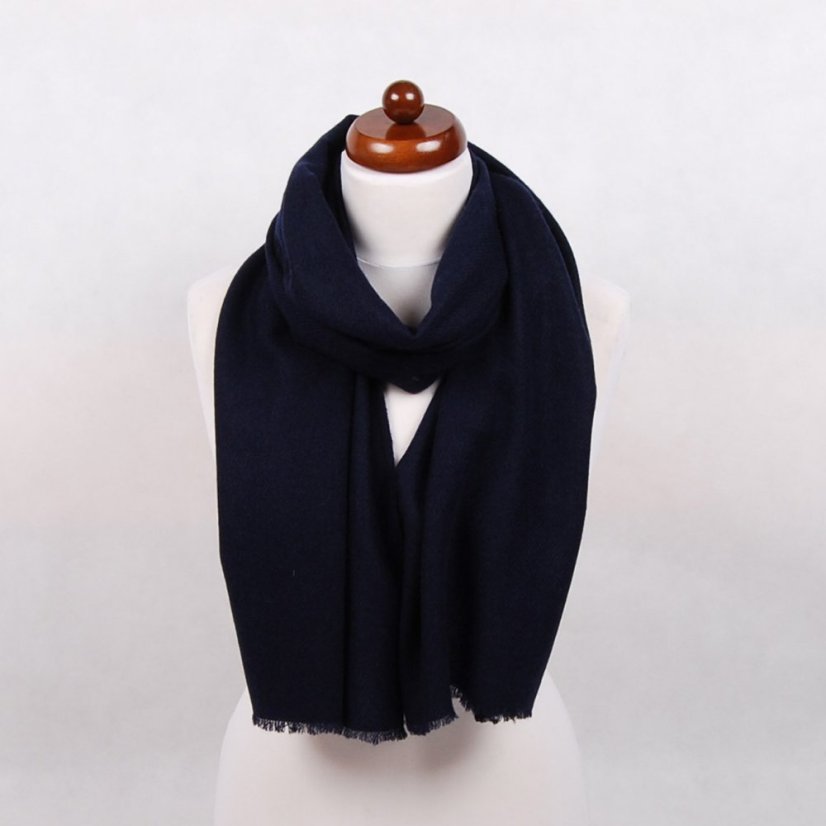 100% kašmírová šála exclusive střední černomodrá