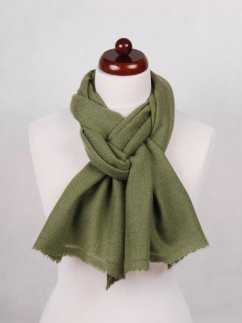 100% kašmírový šál exclusive úzky zelený