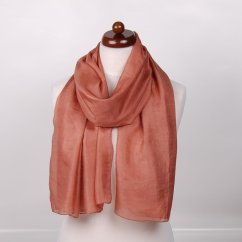 Hedvábná šála velká hnědá