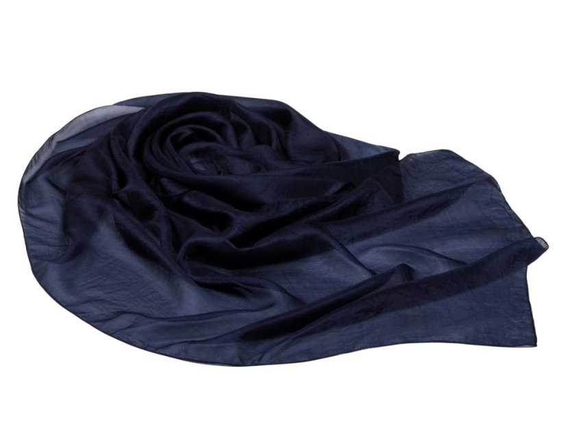 Seidenschal einfarbig schwarzblau