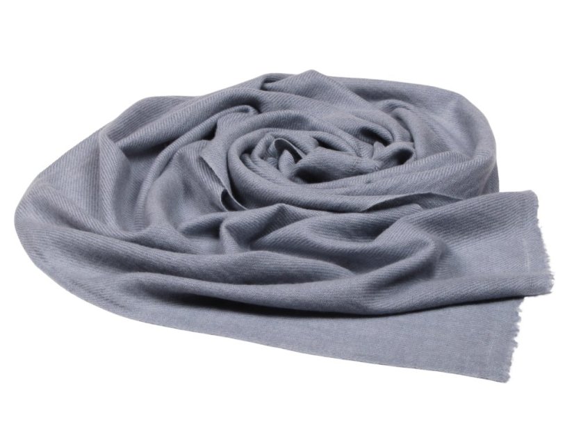 100% Kaschmirschal exklusiv schmal grau
