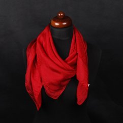 Hedvábný šátek jednobarevný tmavě červený