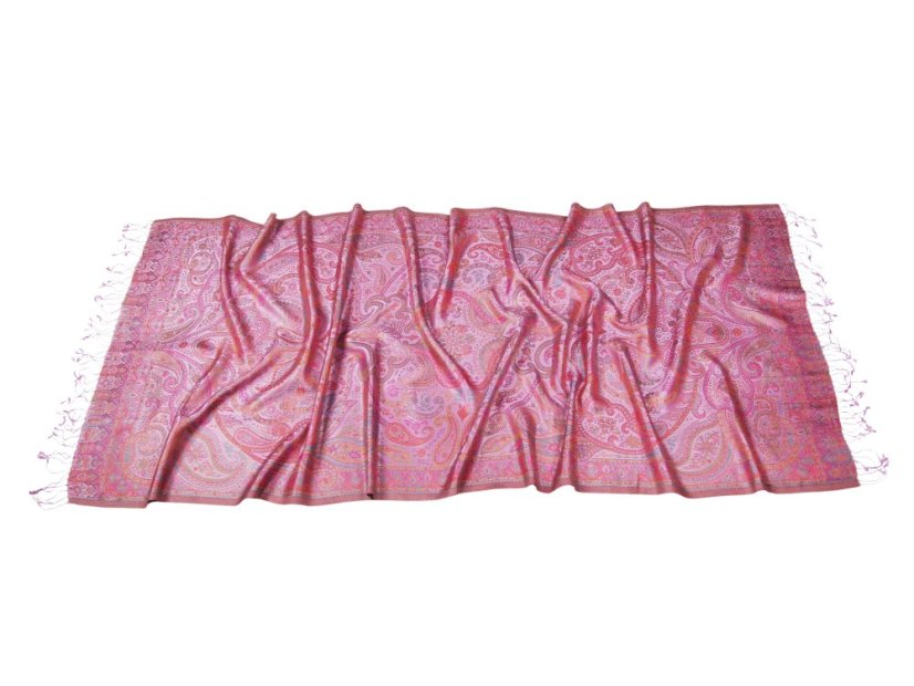 Seidenschal Super groß helllila mit Magenta