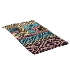 Šál z viskózy viacfarebný so svetloružovou a svetložltou farbou