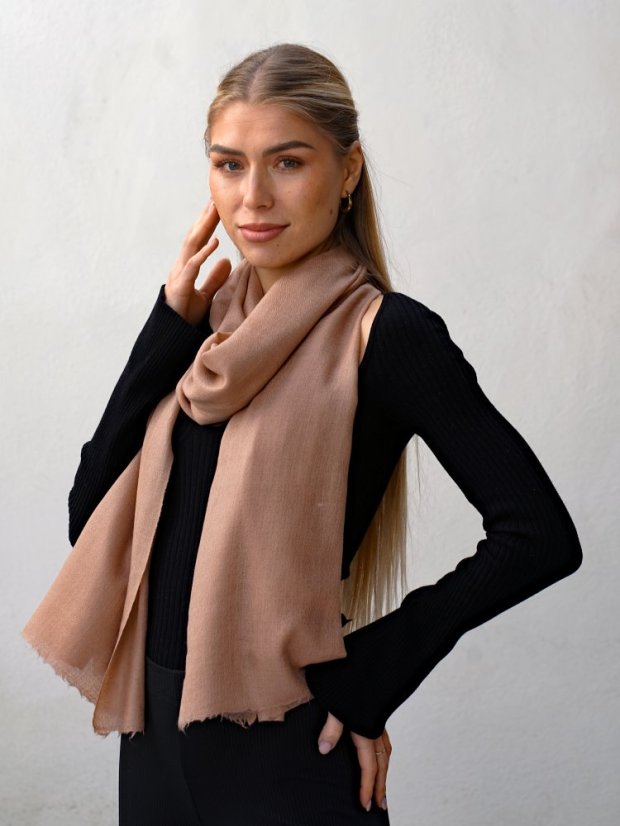 Pashmina-Wollschal Self in Mokka-Mousse