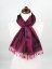 Hodvábny šál z Váránasí magenta s čiernou farbou