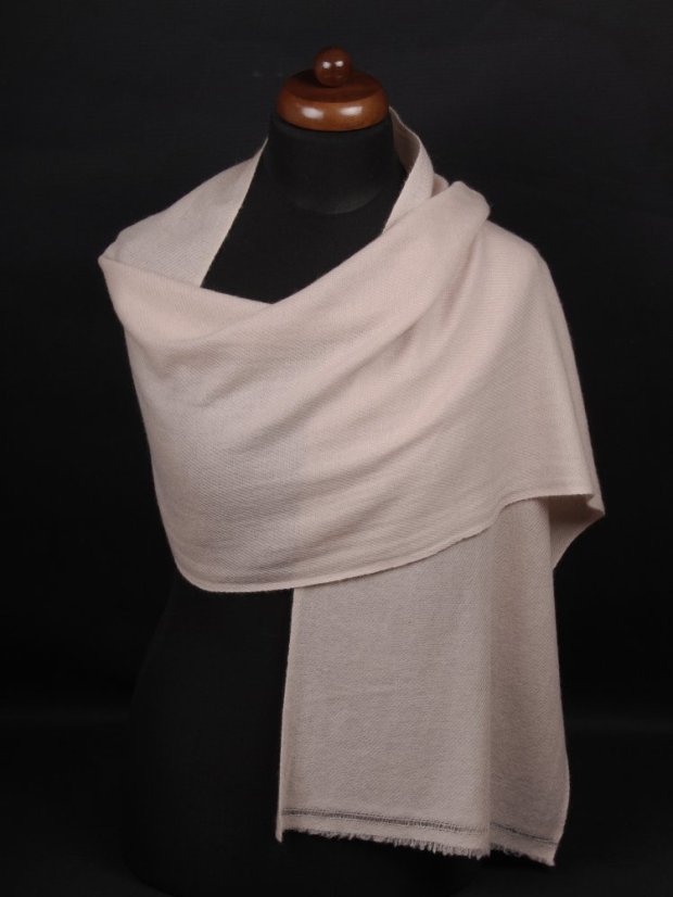 100% kašmírová šála exclusive úzká béžová