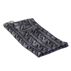 Hedvábná šála s potiskem černo-šedá