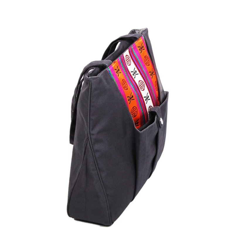 Tibetische Handtasche Tote Samye dunkelgrau