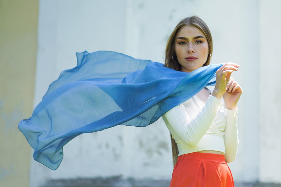 Hedvábné šátky jednobarevné