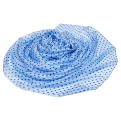 Seidenschal mit Aufdruck groß hellblau