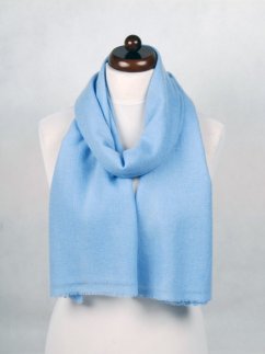 100% kašmírový šál exclusive úzky svetlomodrý