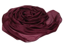 Seidenschal groß dunkelbraun mit Lila-Stich