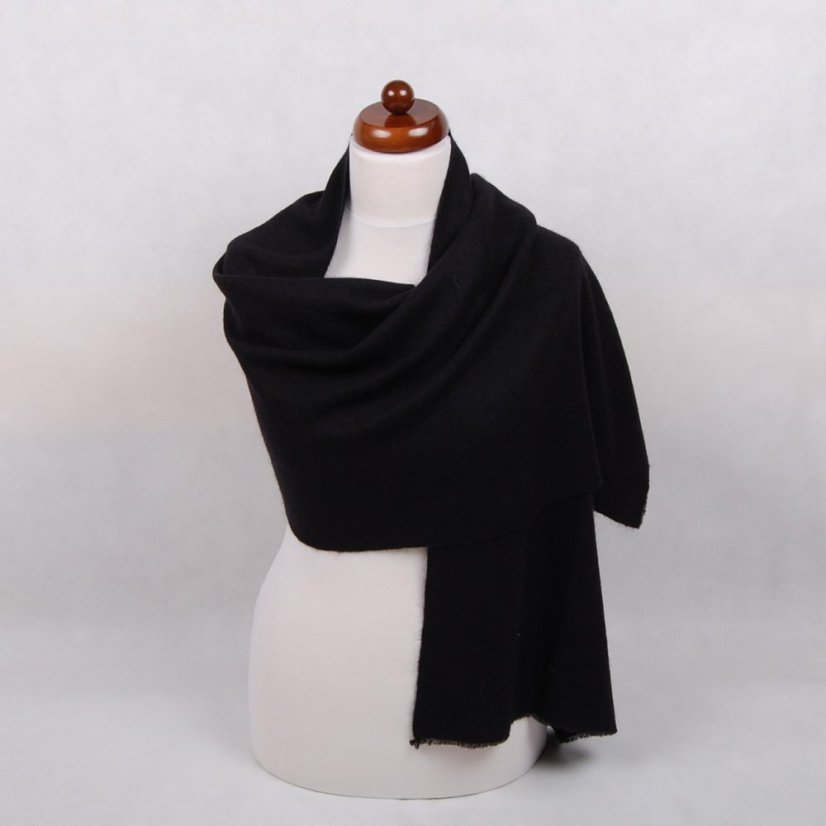 100% kašmírový šál exclusive stredný čierny