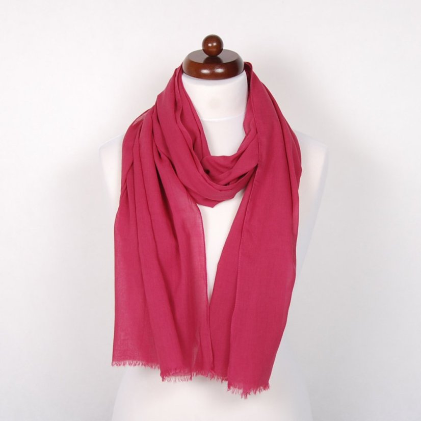 Schal aus Bio-Baumwolle dunkelrosa