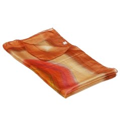 Hodvábny maľovaný šál zlato-hnedý