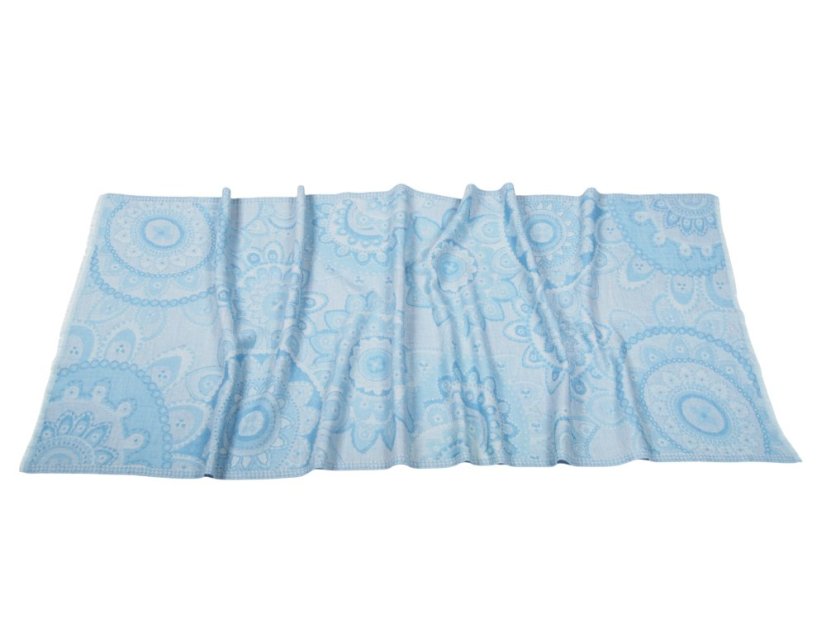 Šála z merino vlny světle modrá