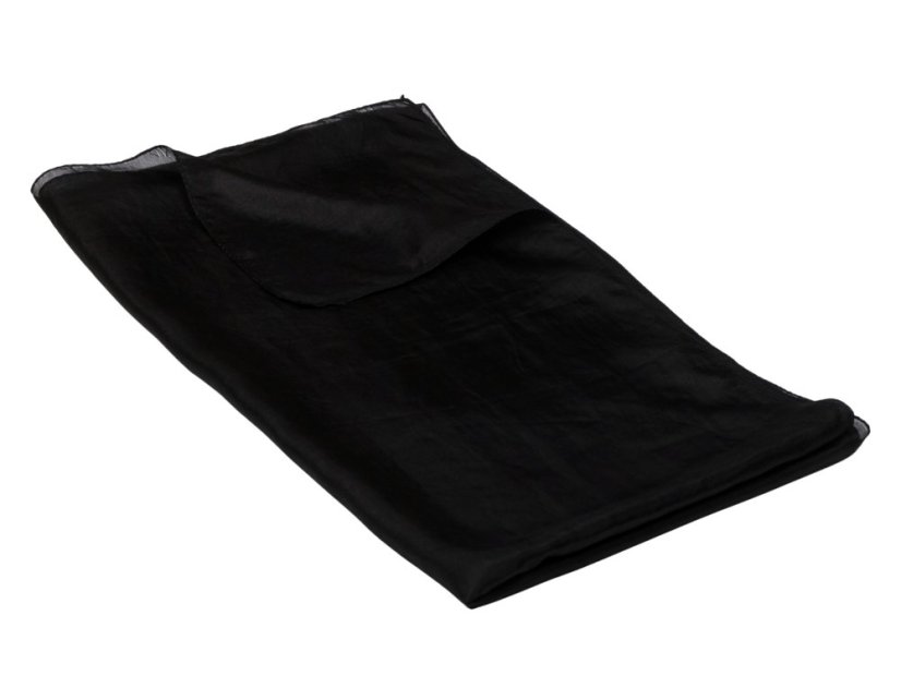 Hedvábná šála jednobarevná černá