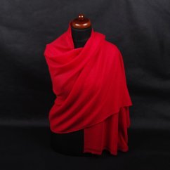 100% Kaschmir-Schal groß rot