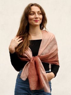 Seidenschal Ombre braun