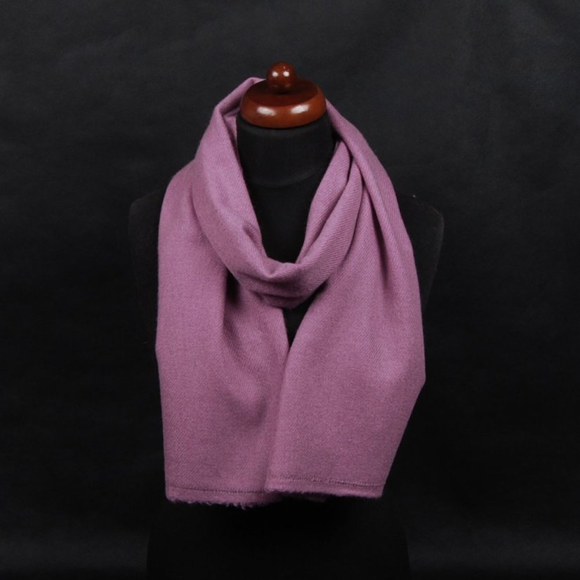 100% kašmírový šál exclusive úzky fialový s šedým nádychom