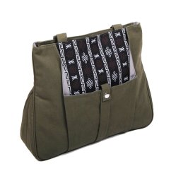Tibetische Handtasche Tote Samye Pal graugrün