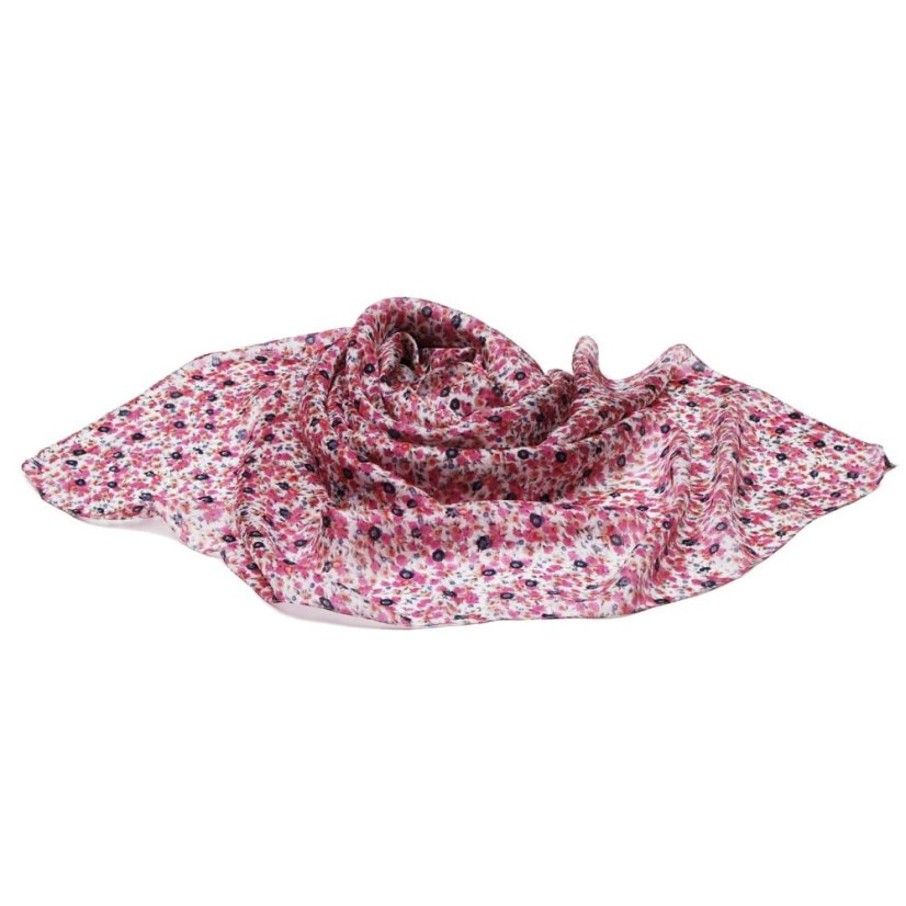 Seidentuch mit Aufdruck rosa-cremefarben