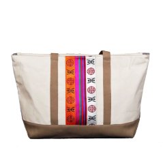 Tibetská kabelka Shopper Thogme smetanová