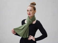 100% kašmírová šála exclusive úzká zelená