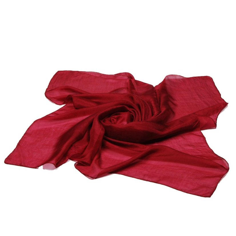 Hodvábna šatka jednofarebná bordó