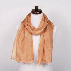 Hedvábná šála velká světle hnědá