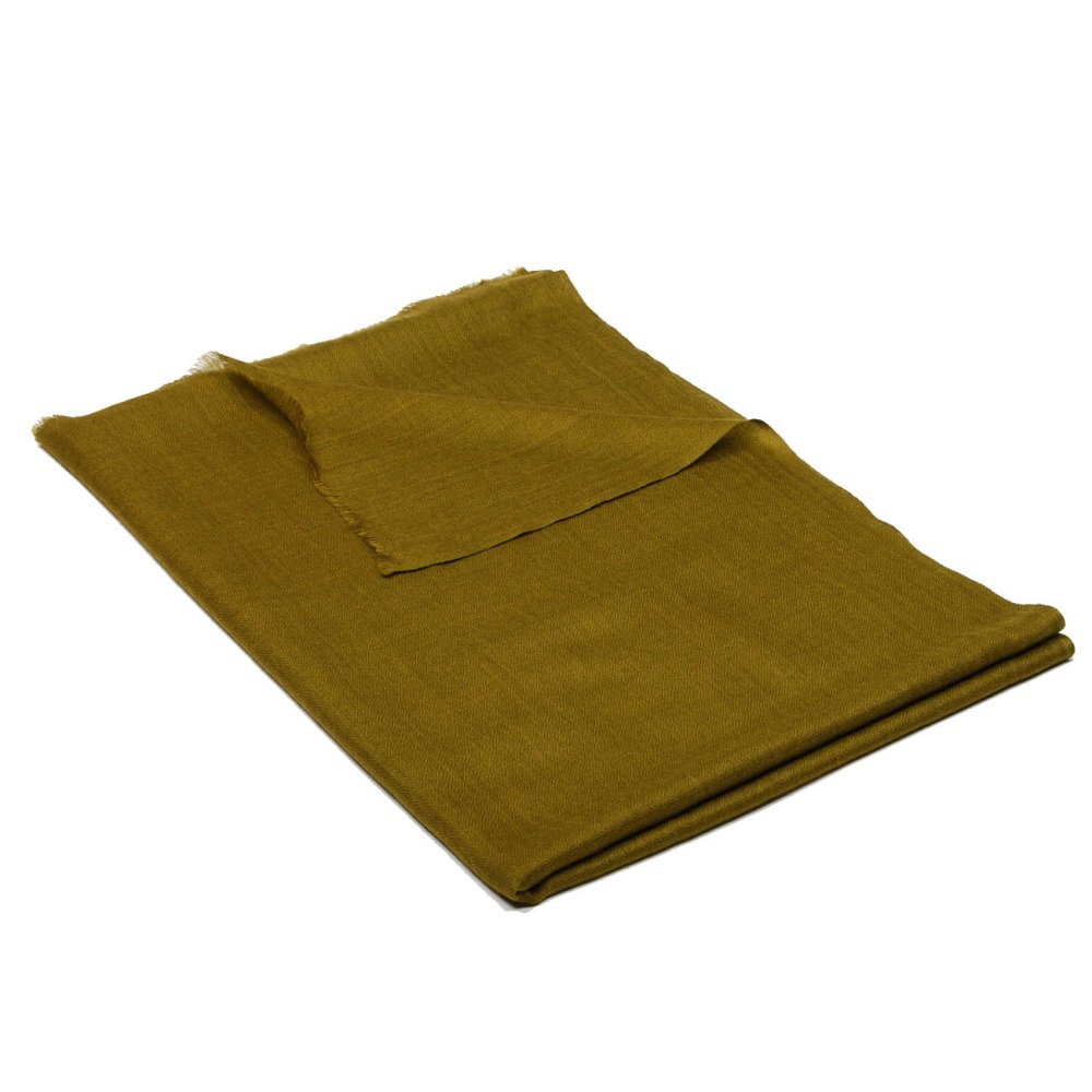 Kašmírská vlněná pašmína Self khaki