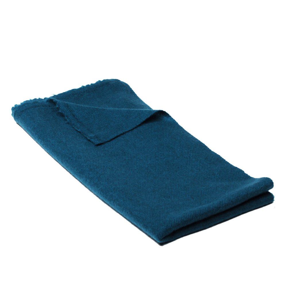 100% kašmírová šála exclusive střední petrolejová