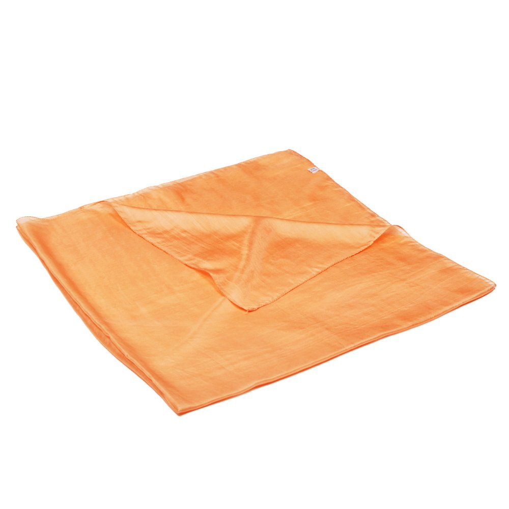 Hedvábný šátek jednobarevný světle oranžový