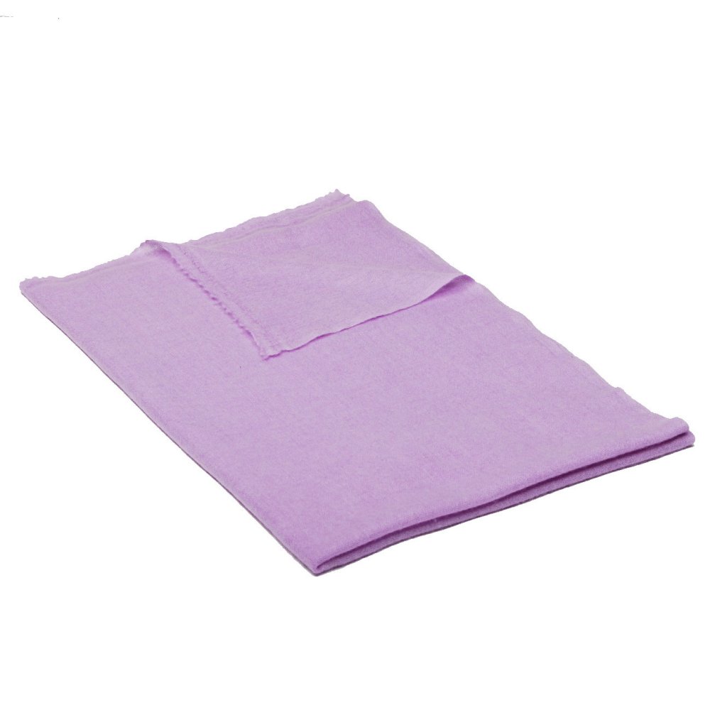 100% kašmírová šála velká světle fialová